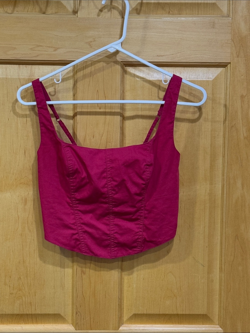 Abercrombie & Fitch Fuchsia Square-Neck Cropped Cami size S